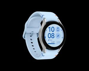 Samsung - Galaxy Watch FE Smartwatch 40mm Bluetooth Wi-Fi GPS - Blue/Silver - Picture 1 of 5