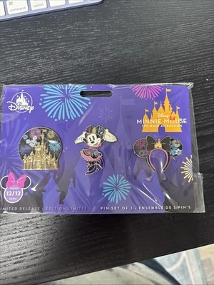 Juego de prendedores de fuegos artificiales atracción principal de Disney Minnie Mouse **En mano** *NUEVO EN PAQUETE* Foto 1 de 2