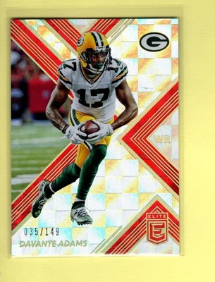 DAVANTE ADAMS 2017 DONRUSS ELITE RED 035/149 - Image 1 of 2