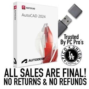 AutoDesk AutoCAD 2024 USB Installer - Voraktiviertes Flash Drive für Windows - Bild 1 von 1