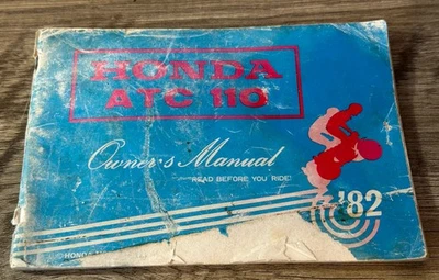 1982 HONDA ATC110 ATC 110 OEM OWNERS MANUAL 3 WHEELER  PREOWNED - Image 1 of 4