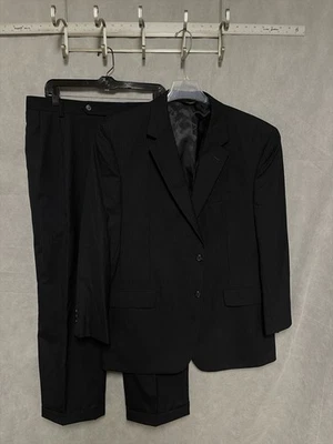 Traje Jos A Bank Hombre 46R Negro Rayas 2B Formal Academia Lana 37X28 Pantalones Lujo Foto 1 de 4