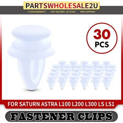 30 piezas 10 mm Nylon Blanco Sujetadores Interior Borde Panel Clips Retenedores para Saturn Foto 1 de 4