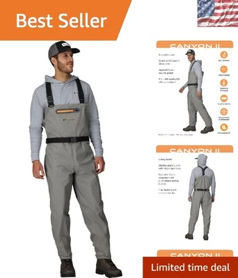 Vadeador de pesca impermeable duradero Canyon II con tirantes ajustables - X-Large Foto 1 de 4