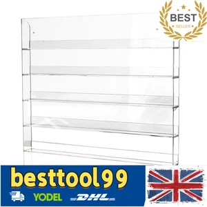 Wall Mounted Nail Polish Display Rack Acrylic Transparent Organizer Stand Shelf - Picture 1 of 12