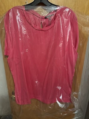 Blusa Kobi Halperin Mujer Katrina Elástica Georgette X-grande Rosa Azalea Seda Foto 1 de 4