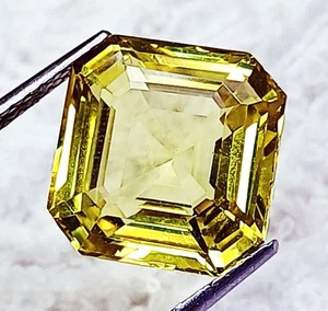 Certified Natural Yellow Sapphire 10.50 Ct Octagon Shape Loose Gemstone - Picture 1 of 6