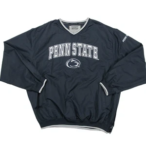 Rompevientos Penn State Para Hombre Grande Azul Pullover Bordado Universidad De Colección - Imagen 1 de 10