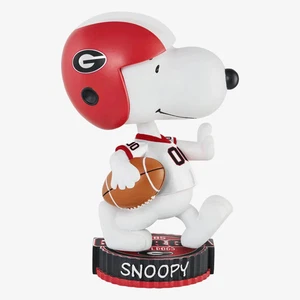 Snoopy Georgia Bulldogs Peanuts Bighead Bobblehead NCAA College Football - Picture 1 of 1