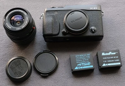 Cámara digital sin espejo Fujifilm X-E1 16,3 MP + lente Minolta 28 mm Foto 1 de 4