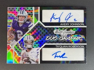Avery Johnson, T Roberson Autos RC #d /10. ‘24 Leaf Eclectic. Kansas State QBs - Picture 1 of 5