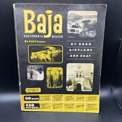Винтажный путеводитель по Мексике Нижняя Калифорния Клифф Крест 1970 - 71 карта для путешествий - Изображение 1 из 4