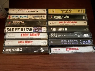 Lot of (14) Vintage Heavy Metal/Hard Rock CASSETTE TAPES  70’s-80’s Foto 1 de 3