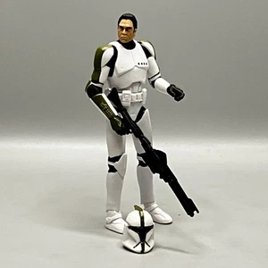 Star Wars Clone Trooper Sargent 3.75" Action Figure Helmet & Blaster 2011 - Picture 1 of 9