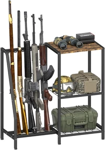 Gewehr Waffenständer Display Halter Boden Flinte Organizer Racks Polsterung Haus Garage - Bild 1 von 7