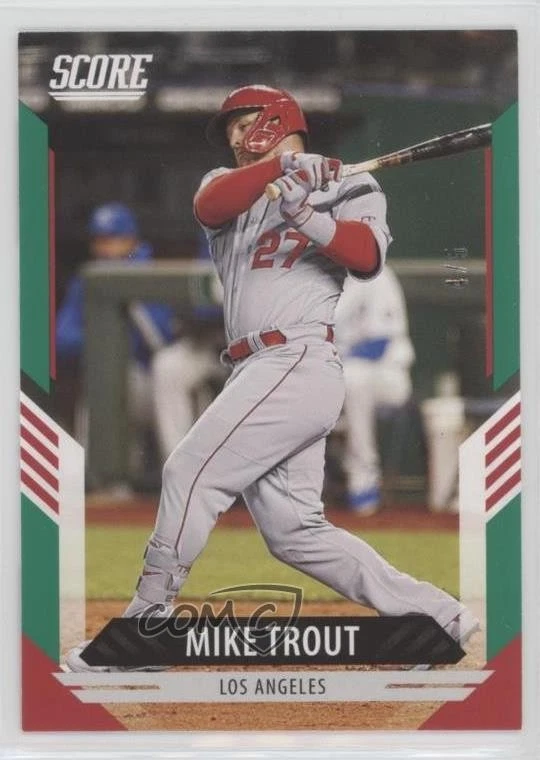 2021 Panini Chronicles Score Green /5 Mike Trout #9 - Image 1 of 2