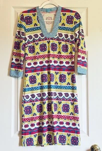 J. McLaughlin Damen V-Ausschnitt Kleid Geometrisch Catalina Stoff 3/4 Arm XS - Bild 1 von 7