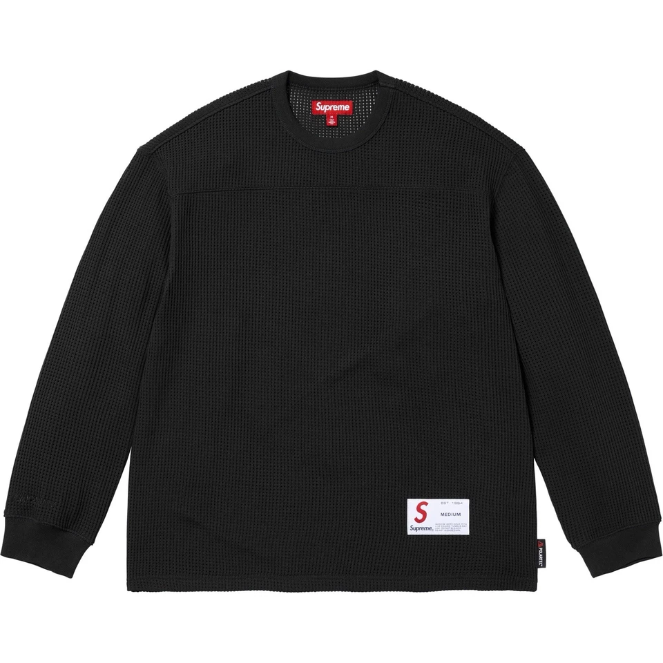 Supreme POLARTEC сетки L/S футбол верхний черный SS25 размер XXL вышитый логотип - Изображение 1 из 4