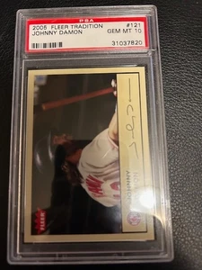 2005 Fleer Tradition #121, Johnny Damon, Red Sox, PSA 10 POP 4 - Picture 1 of 2