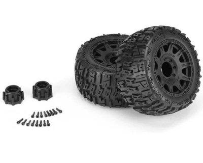 Pro Line Trencher LP 3.8" Front or Rear Tires on Raid 8x32 Wheels  For 1/10 Maxx - Image 1 of 4