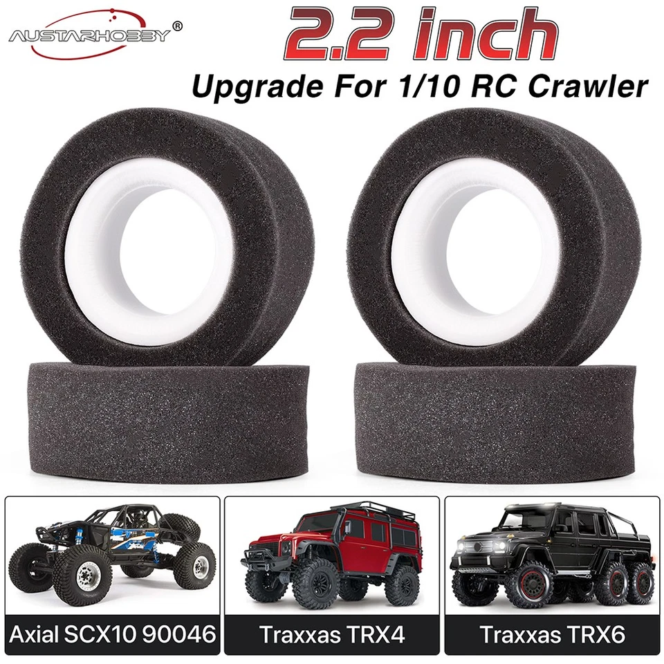 RC Reifen Foam Tyre für Axial SCX10 90046 Traxxas TRX4 TRX6 1/10 RC Crawler Car - Bild 1 von 4