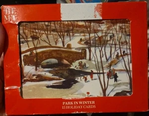 Tarjetas de vacaciones THE METROPOLITAN MUSEUM OF ART Central Park en invierno 15 tarjetas/env - Imagen 1 de 2