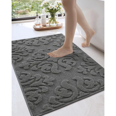 Tapetes de banho 17 x 30 tapete macio antiderrapante absorvente tapete para banheiro chuveiro piso - Imagem 1 de 4