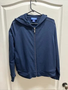 Chaqueta con Capucha FUDA Azul Marino Cremallera Manga Media Larga 62% Poliéster 33% Algodón 5% Sp - Imagen 1 de 17