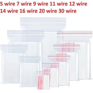 Bolsas con cremallera Bolsas con sellado de agarre Bolsas de almacenamiento transparentes resellables de grado alimenticio - Imagen 1 de 7