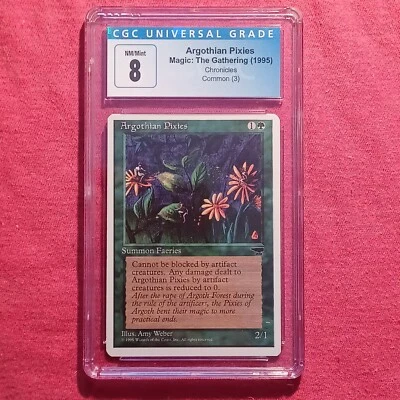 Magic The Gathering MTG Chronicles: Argothian Pixies - CGC 8 NM Mint - Image 1 of 2