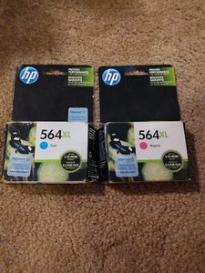 New HP 564XL Magenta & 564 XL Cyan Ink Cartridge Set( Exp 2015) - Picture 1 of 5