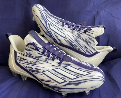 Adidas Adizero Football Cleats Purple Cloud White Reflective GZ6914 Men Sz 9.5 - Image 1 of 4