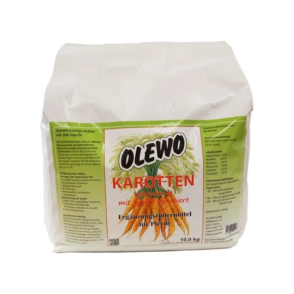Olewo Karotten-Pellets mit Öl für Pferde, 10 kg (4,69 EUR/kg) - Bild 1 von 1