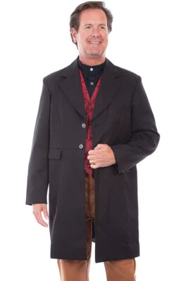 WESTERN COWBOY OLD WEST BLACK FROCK COAT SCULLY RANGEWEAR NEW NWT SIZE 36-48 REG - Image 1 of 2