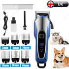 Cordless Electric Pet Dog Cats Grooming Clippers Low Noise Shaver Trimmer Kit UK