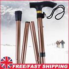 5-Section Folding Trekking Pole Hiking Stick for Camping Climbing (Coffee )