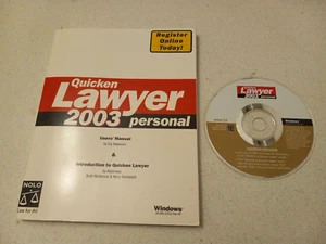 Quicken Lawyer 2003 Personal Version 2.0  Disk And Book Only - Picture 1 of 2