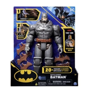 DC Comics Battle Strike Batman Talking  Action Figure Deluxe 20 Phrases 12” Tall - Picture 1 of 6
