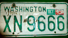 Vintage Washington License Plate XN 9666 with 1981 tab WA USA