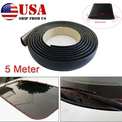 Moldura de tira de sello de borde de techo para parabrisas ventana de coche de goma Foto 1 de 4