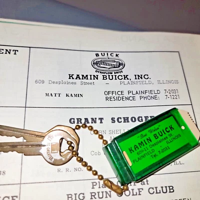 Vintage Plainfield IL  Advertising Key Chain - Image 1 of 3