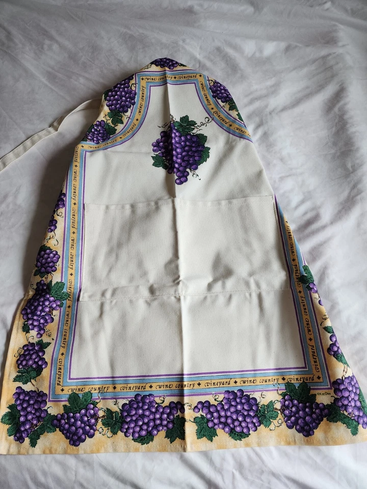 Kay Dee Designs Vineyard "Wine Country" Full Length Dual Pocket Chef Apron - Image 1 of 4