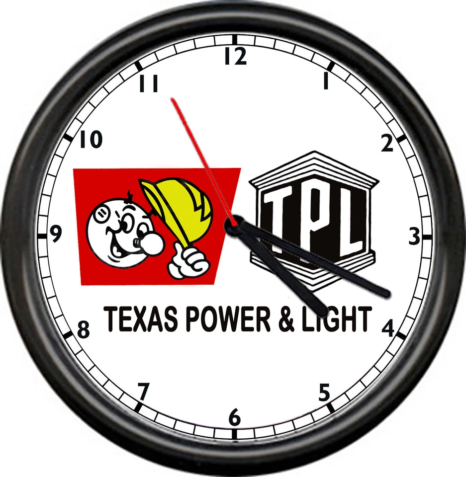Reddy Kilowatt Texas Power Light TPL Energy Electric Power Co.  Sign Wall Clock - Image 1 of 1