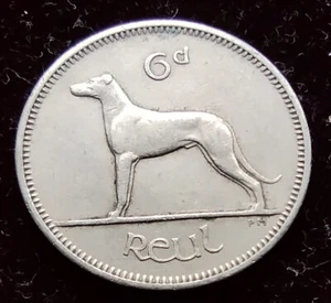 Ireland 1960 | Irish 6p | Six Pence | Wolfhound | KM.13a - Picture 1 of 2
