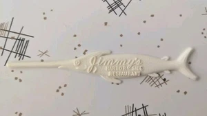 Vtg Jimmy's Boston Harbor Restaurant Swordfish Cocktail Stirrer Swizzle Stick  - Picture 1 of 5