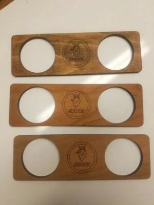 Panel de doble calibre Saab - DIN simple - madera de cerezo Foto 1 de 4