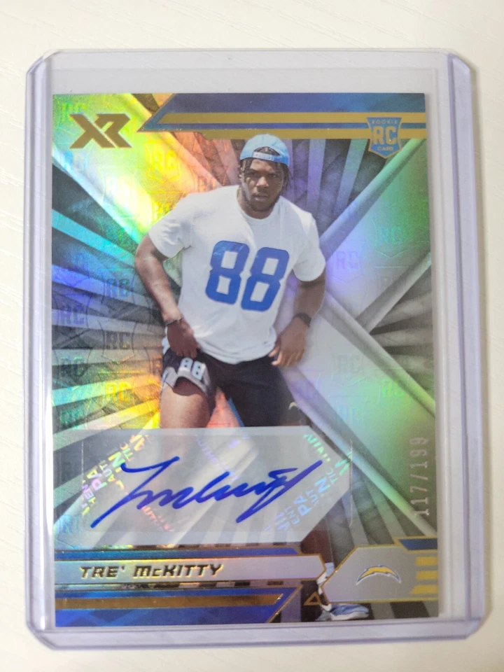 Tre McKitty 2021 Panini XR Rookie Autographs SP 117/199 🔥 Chargers 🔥 - Image 1 of 2