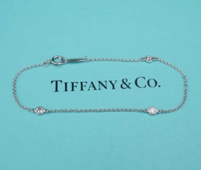 Pulsera Tiffany & Co. Peretti Diamante DBTY Platino 6.5" BG985 Foto 1 de 3