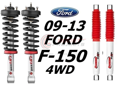 Rancho Front Quicklift Struts & RS5000X Rear Shocks For 09-13 Ford F-150 4WD - Image 1 of 3