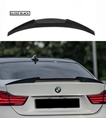 BMW SERIE 4 F36 GRAN COUPÉ BOTAS MALETERO TRASERO ALERÓN ESTILO V NEGRO BRILLANTE - Imagen 1 de 4